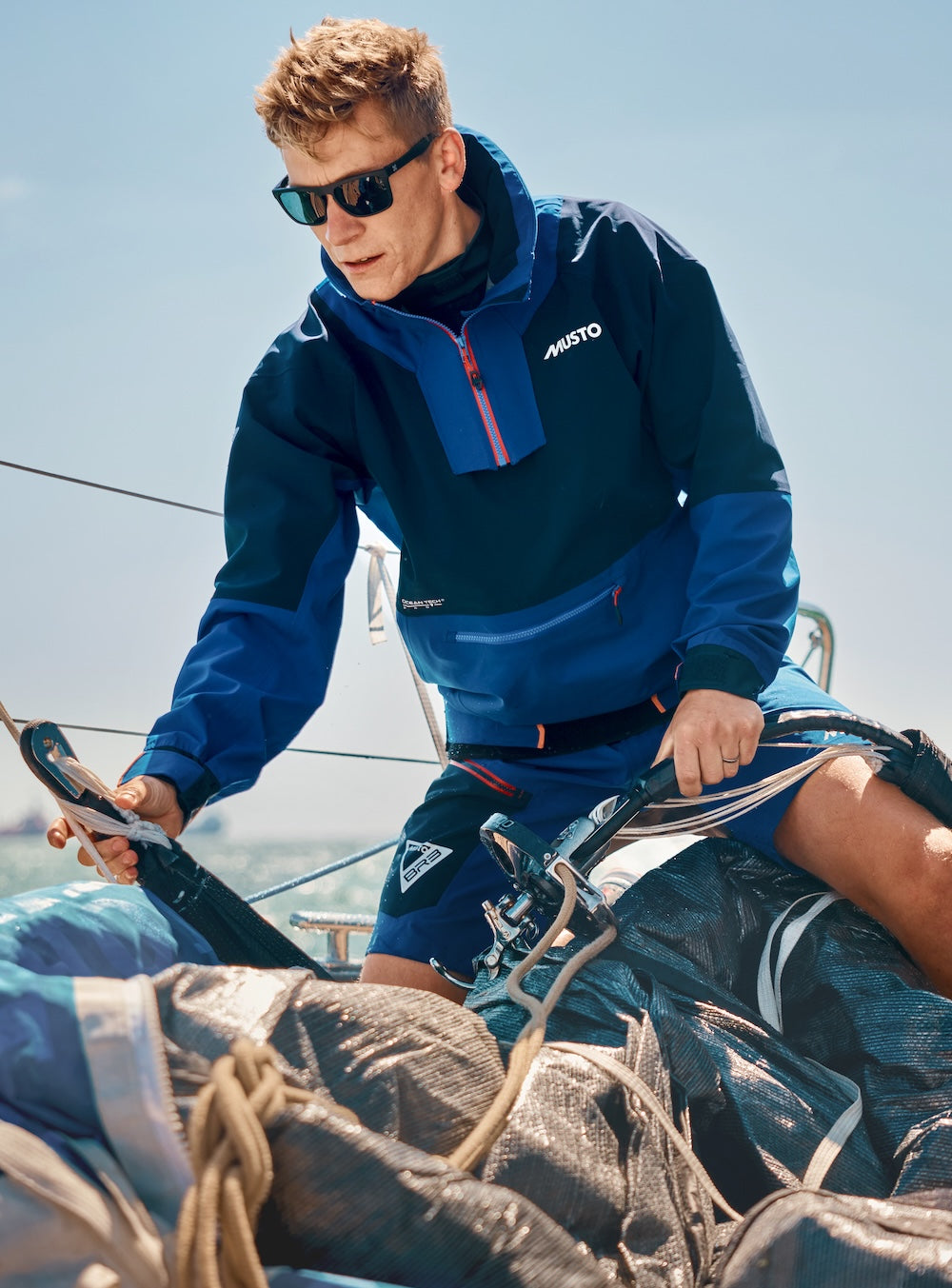 Man wearing the BR3 Sports jacket and shorts